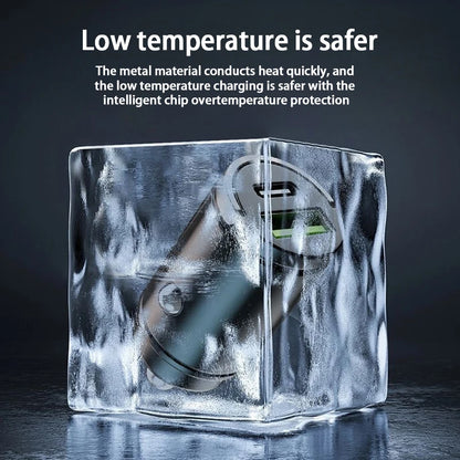 Hidden Mini Car Charger Pull Ring USB+TYPE C Fast Charger Is Suitable For a Variety Of Mobile Phone Devices