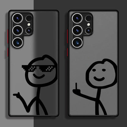 Cartoon Matchman Case for Samsung Galaxy S24 Ultra S23 Plus S25 S22 S21 FE S20 Note 20 S9 S10 Fashion Funda Silicone Phone Cover