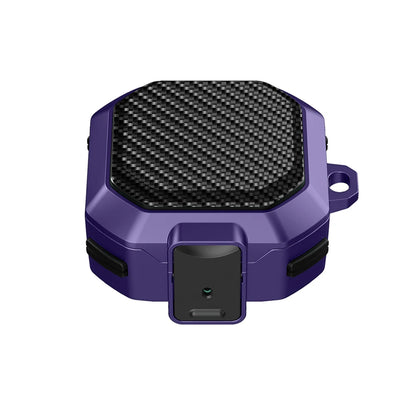 Carbon Fiber Switch Lock Earphone Case For Samsung Galaxy Buds 2 Pro FE Live Cover Full Protection Shockproof With Keychain Box