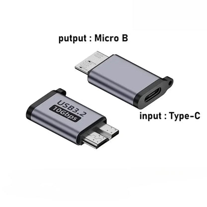Micro B USB C 3.0 Male to Type C Female Adapter Type-C USB3.0 Micro B Connector for External Hard Drive Disk HDD Cable Adapter