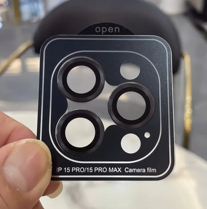 Precise Positioning Metal Camera Lens Film For iPhone 16 15 14 13 12 Pro Max Shatterproof Camera Metal Ring Cover Accessorie