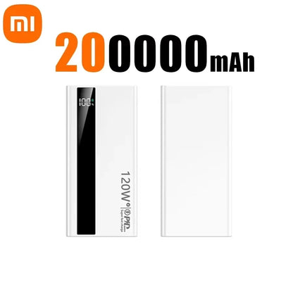 Xiaomi 120W 200000mAh High Capacity Power Bank Super Fast Charging Power Bank Portable Battery Charger For iPhone Samsung Huawei