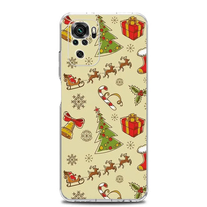 Phone Case For Xiaomi Redmi Note 14 13 12 4G 9S 9 10 11 Pro Plus 5G 14C 13C 12C 10C 9A Clear Soft TPU Cover Cartoon Christmas