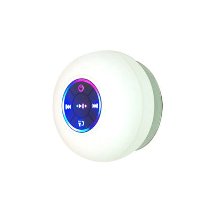 Mini suction cup Bluetooth speaker waterproof hands-free microphone for indoor bathrooms, swimming pools and beaches