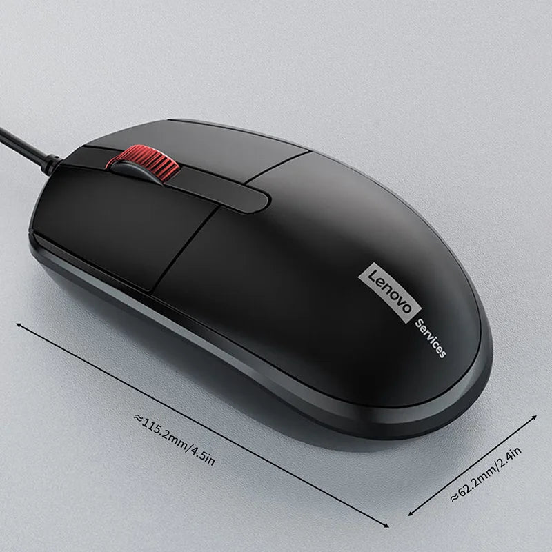 Lenovo M280 Wired Silent Mouse, Suitable for Office, Home, and Business Use, USB Wired, Compatible with Desktop and Laptop