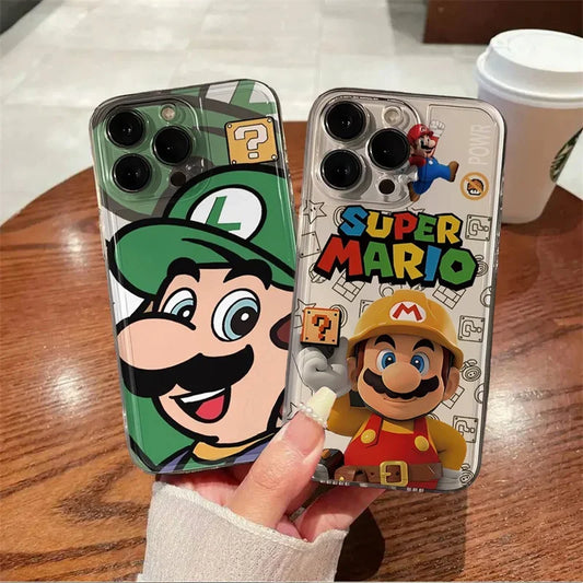 Super Mario Bros Game Phone Case For Samsung Galaxy A55 A15 A54 5G A16 A35 A25 S25 S24 Ultra S23 FE S20 S21 S22 Plus Clear Cover