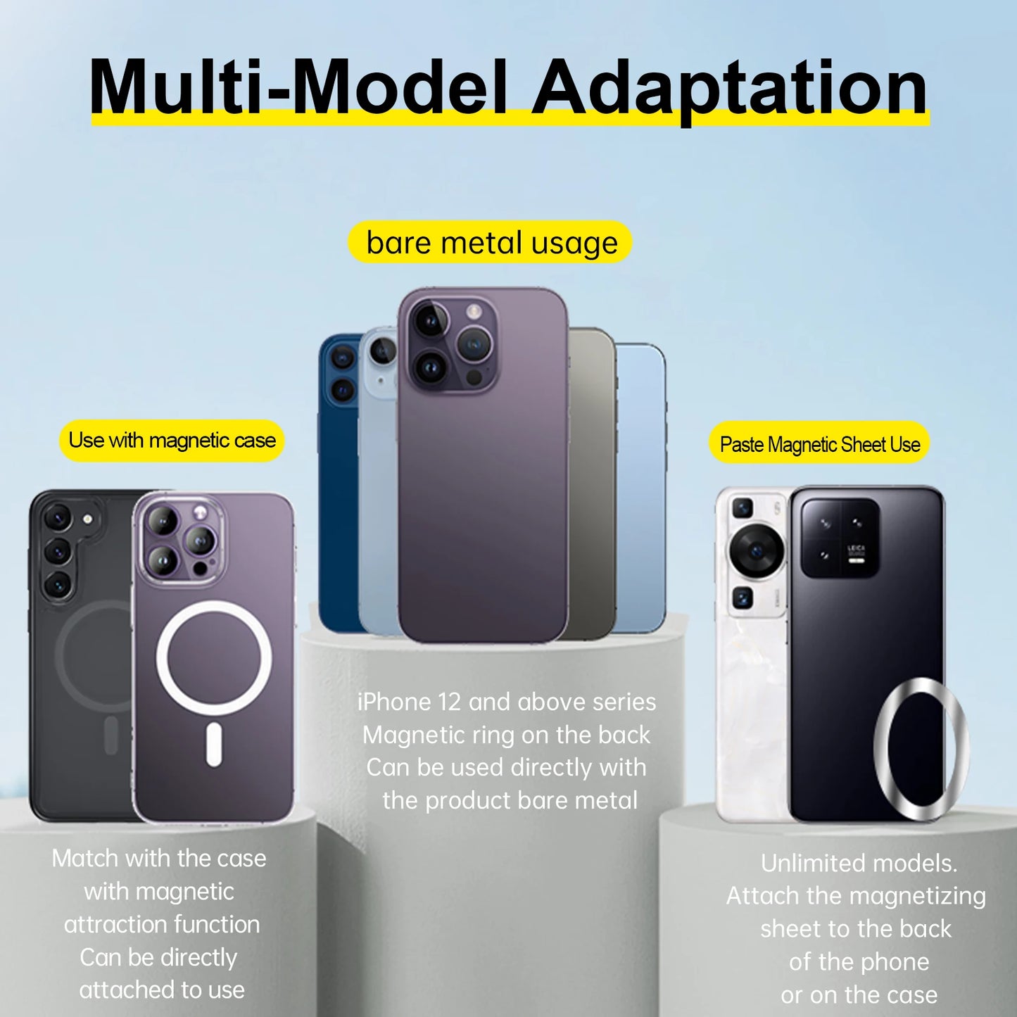 TELESIN Magnetic Selfie Stick Tripod with Remote For Cellphone For iPhone 16 15 14 13 12 Pro Max For HUAWEI XIAOMI SAMSUNG