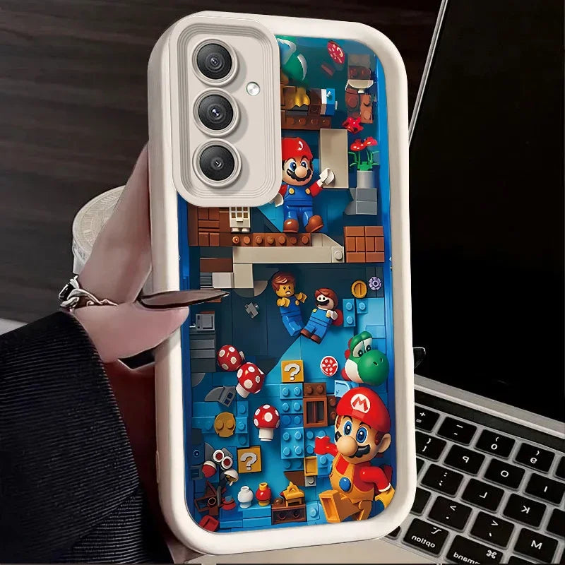 Super M-Marios Bros Case for Samsung Galaxy A53 A50 A50S A36 5G A35 A34 A33 A32 A30 A26 A24 A23 A22 A20 A16 A15 A14 A13 4G Cover