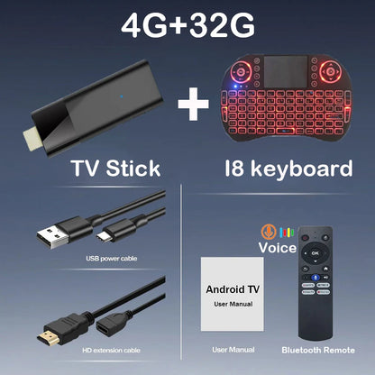 Q12 Mini TV Stick Android 14 ATV Ram 4GB 8GB Rom 64GB 128GB Quad Core Allwinner H313 2.4G&5G Wifi Global Streaming Smart TV Box