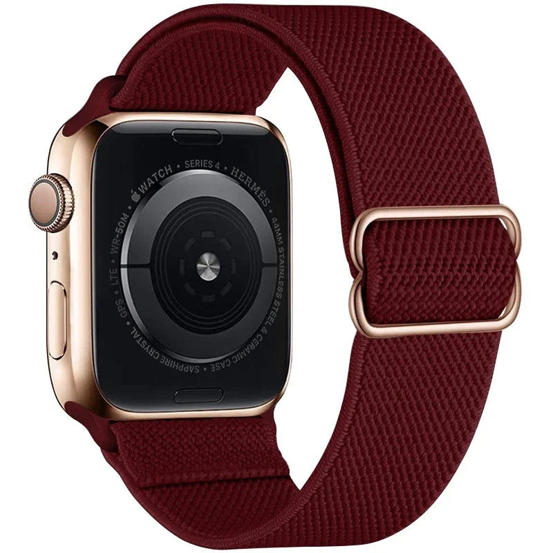 Nylon Loop Strap For Apple Watch 49mm 45mm 41mm 44mm 42mm 46mm Adjustable Elastic Belt iWatch Ultra 3/2 11 10 9 8 7 6 5 SE3 Band