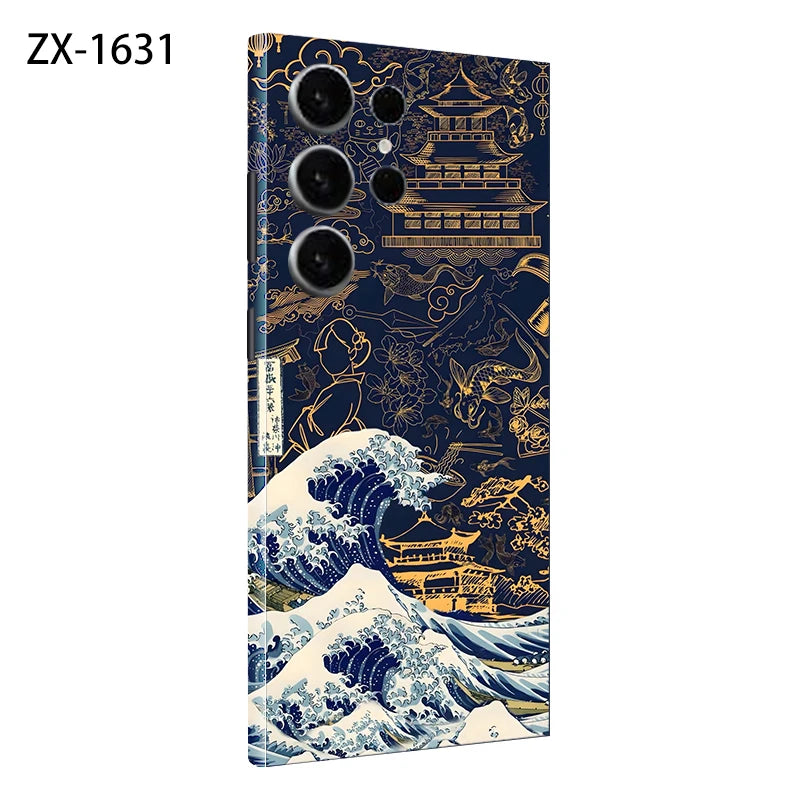 Colorful Decal Skin for Samsung Galaxy S24 S23 S25 Ultra Plus S24Ultra Back Screen Protector Cover Wrap Stones Sticker