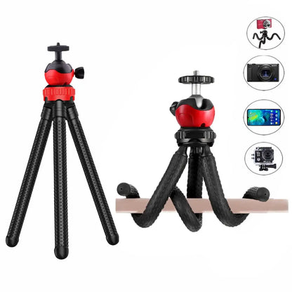 New 2in1 Flexible Octopus Tripod with Remote Control Selfie Stick Big Light Phone Holder Screw Portable for iPhone 13 14 Pro Max