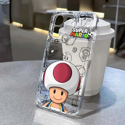 Luxury Supers M-Marios Cartoon Phone Case For Apple iPhone 17 Air 16e 16 15 14 13 12 11 Mini Pro Max Plus Transparent Soft Cover