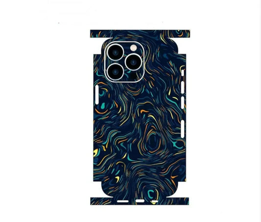 Colorful Decal Skin For iPhone 15 14 13 12 11 Pro Max Cases Universe Astronaut Cover Protector Wrap Ultra Thin Stickers