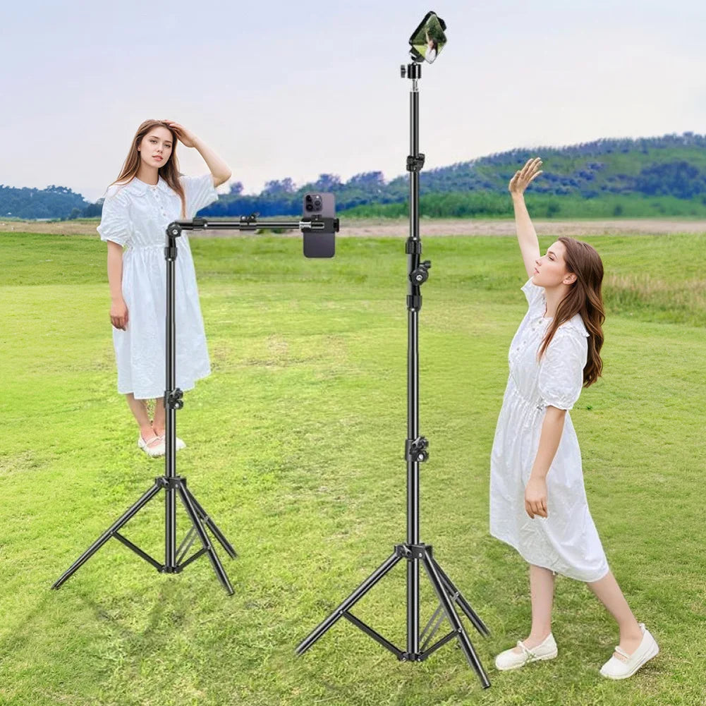 Phone Tripod Adjustable Cell Phone Tripod Stand Horizontal Stand for Video Recording