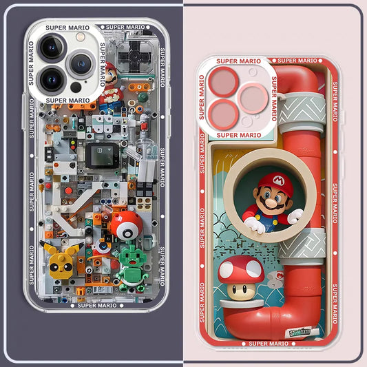 Game Super Marios Building Blocks Case For Realme C53 C55 C67 C63 C33 C30 C35 C51 C21Y C25Y C20 C21 8i 9i 9 10 12 Pro Plus 8 5G