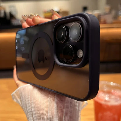 Luxury Clear Magnetic Wireless Charge For Magsafe Case For iPhone 16 15 13 12 11 Pro Max 15 14 Plus Phone Cases Shockproof Cover