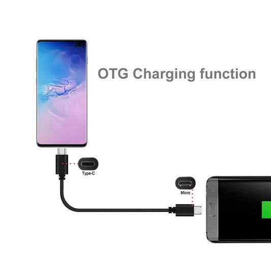 Type-C to Micro-USB Charging Cable USB 2.0 Type C Host to Micro USB OTG Data Sync Charger Cord for Samsung Xiaomi Huawei Phone