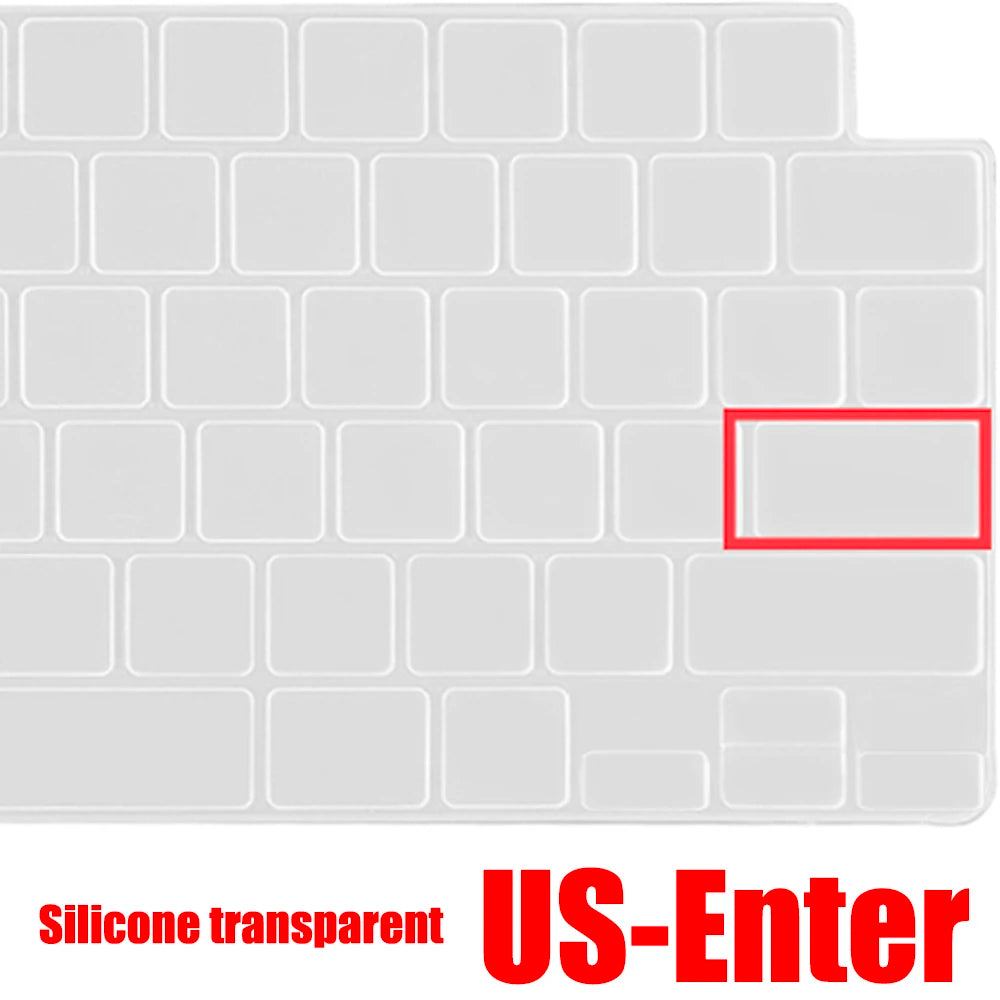 Ultra Thin Silicone Keyboard Cover Skin for MacBook Air & Pro 12/13/14/15/16inch A2991 A2992 A3113 A3114 A2179 A2338 A2681 A2941