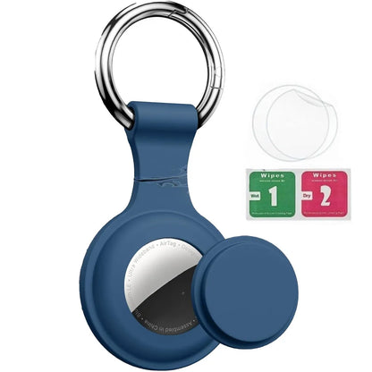 Waterproof AirTag Keychain Holder tag Lock Case Wire Cable,  Anti-Lost Protective Case with Keyring for Luggage, Key, Backpack