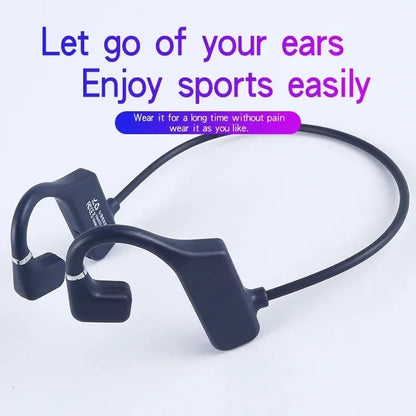 G1 Swimming Waterproof IPX5 Wireless Neckband Headphone With Microphone Support TF SD Card Bone Conduction Bluetooth Earphone