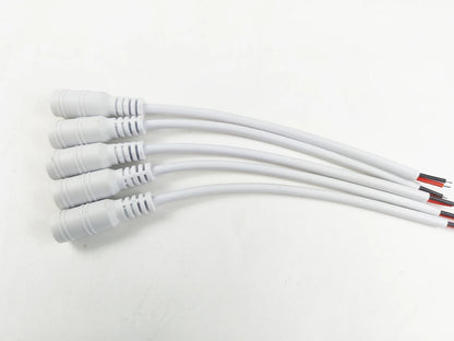 1/5/10 Pcs 5.5x2.1mm DC Male Female Power Plug Cable Wire Jack Adapter Connector for CCTV Single Color 3528 5050 LED Tape Light