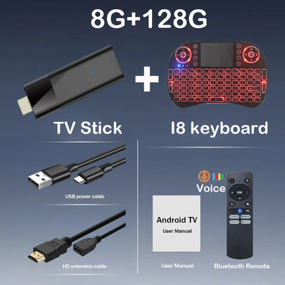 Q12 Mini TV Stick Android 14 ATV Ram 4GB 8GB Rom 64GB 128GB Quad Core Allwinner H313 2.4G&5G Wifi Global Streaming Smart TV Box