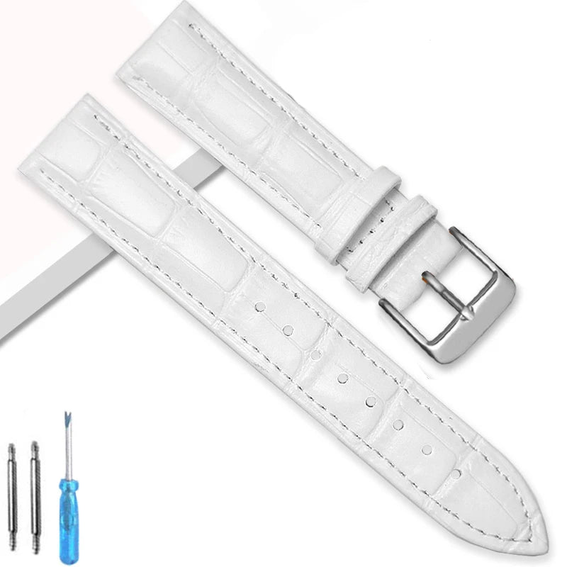 Universal Replacement Leather Watch Strap Leather Watchband for Men Women 12mm 14mm 16mm 18mm 20mm 22mm 24mm Watch Band