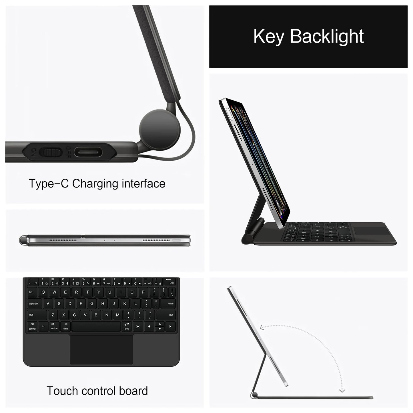 Backlight Magic Keyboard for iPad Pro 11 13 M5 2025 Case for iPad Air 11 13 Inch 2026 M4 M3 M2 Case Pro 13 11 M4 Smart Cover