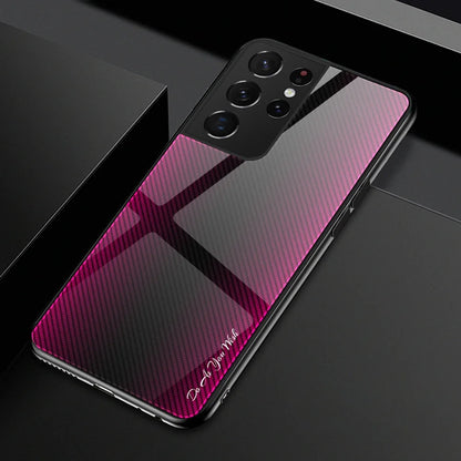 Luxury Gradient Phone Cover For Samsung Galaxy S23 S21 S22 S24 S25 Ultra Plus Note 20 Ultra S21 FE S20 S23 FE 5G Case Glass Case