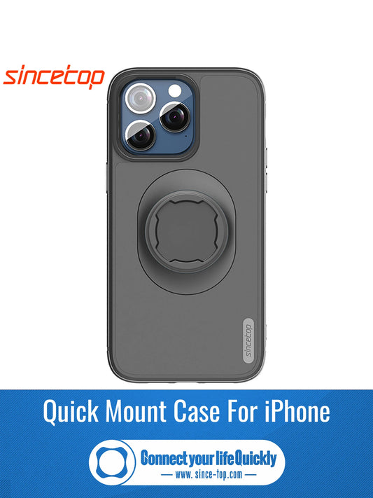 Shockproof Case for iPhone 17/16/15/14Plus/13/12/11Pro/XsMax/XR Quad-style Motorbike/Bike Holder/Car Mount with Lock-in Design