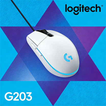 Logitech G203 Wired Gaming Mouse, Esports-Grade, 6 Programmable Buttons & Multi-Color for Competitive Games