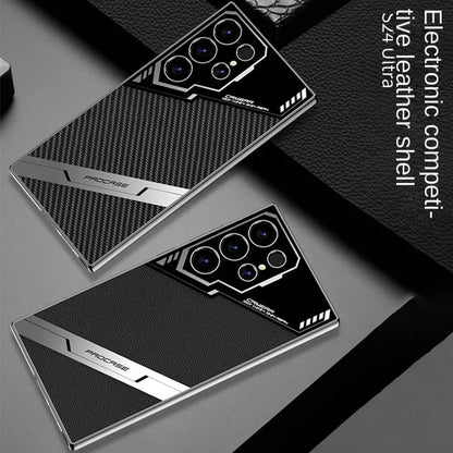Galaxy S25 Plus Electroplating Leather S25 Ultra Phone Case for Samsung Galaxy S25 S24 S23 Ultra Protective Shockproof Cover