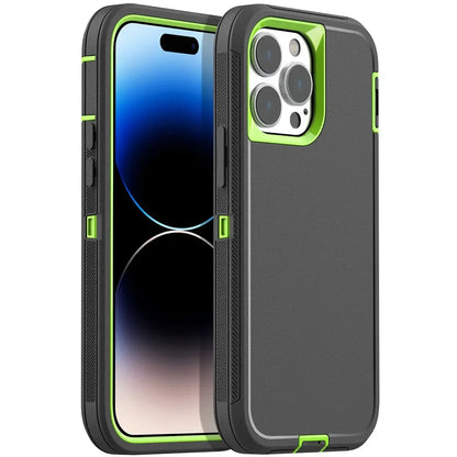 3 in 1 Defend Case For iPhone 16 11 12 13 14 Pro Max 15 Plus 7 8 SE 2022 Xs XR Original Heavy Duty Shockproof Hybrid Cover Cases