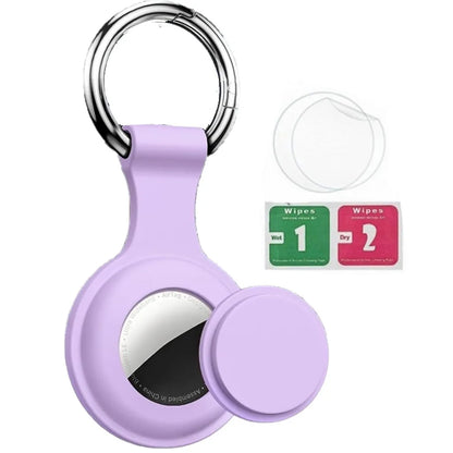 Waterproof AirTag Keychain Holder tag Lock Case Wire Cable,  Anti-Lost Protective Case with Keyring for Luggage, Key, Backpack