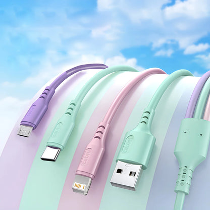 3 In 1 Super Fast Charging Cable For iPhone15 14 13 12 11 X Pro Max Micro USB Type-C Phone Charger USBC Data Cable