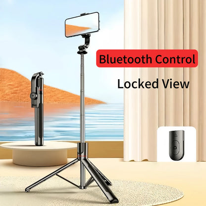 Portable selfie stick tripod, adjustable beauty fill light Bluetooth remote control for iPhone Samsung phone