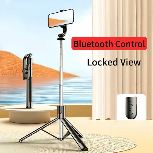 Portable selfie stick tripod, adjustable beauty fill light Bluetooth remote control for iPhone Samsung phone