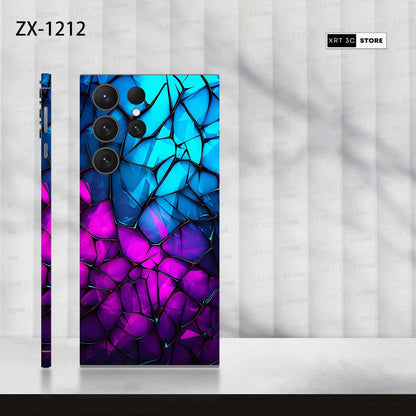 3m Colorful Decal Skin for Samsung S25 S23 Ultra S24 5G Back Screen Protector Film Cover 3M Wrap Modify Sticker