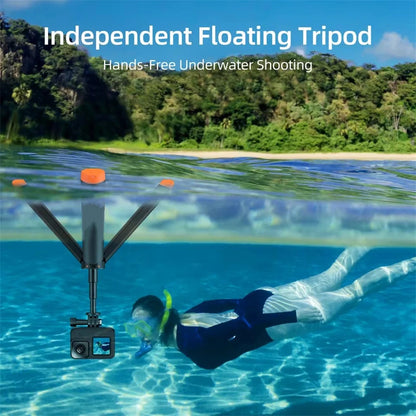 BSLIUFANG underwater buoyancy pole extendable selfie stick tripod suitable for GoPro Insta360 DJI OSMO sports camera accessories