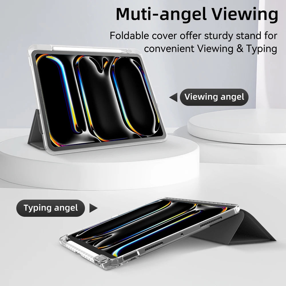 For ipad a16 case 11th 10th Gen Case For iPad Pro Air 13 11 M3 M2 M4  12.9 " 9 8 7 6 5 4 Mini 7 6 Smart case with pen Holder