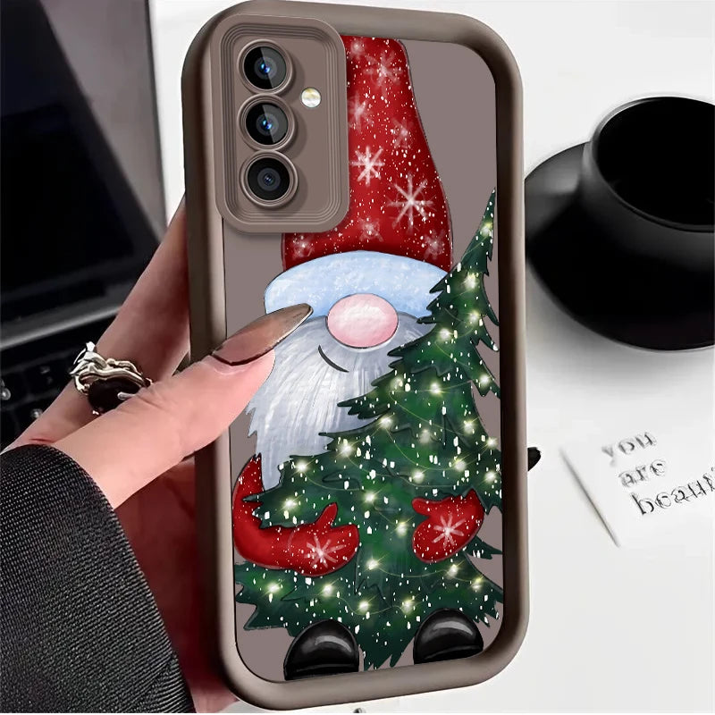 Santa Claus Case for Samsung Galaxy S25 Ultra Plus S24 S23 S22 S21 S20 FE A73 A72 A71 A56 A55 A54 5G A52 A52S A51 4G Back Cover