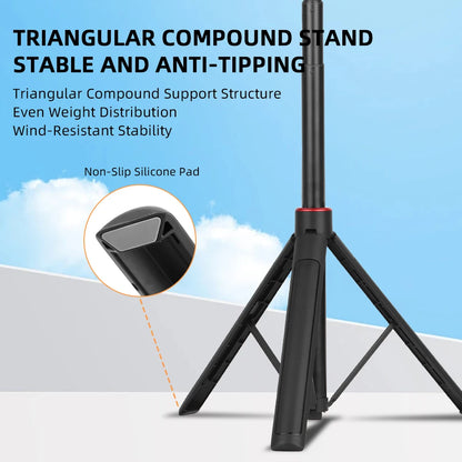Flymile Action 5 Pro Tripod Adjustable Selfie Stick Long Hand Grip Vlgo Travel Stand for DJI OSMO 360/Action 4 Accessories