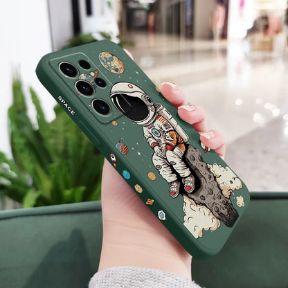 Saturn Cute Child Phone Case For Samsung Galaxy S25 S24 S23 S22 S21 S20 S10 Ultra Plus FE Note 20 Ultra 10 9 Plus Cover