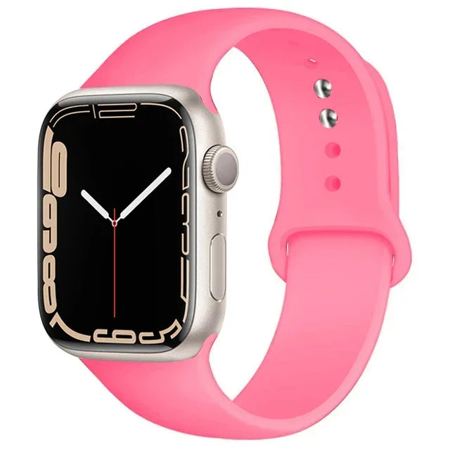 Silicone Band For Apple Watch strap 44mm 45mm 40mm 41mm 42-38mm 45 mm sport bracelet iwatch series 8 7 6 5 4 3 SE 9 Ultra 2 49mm