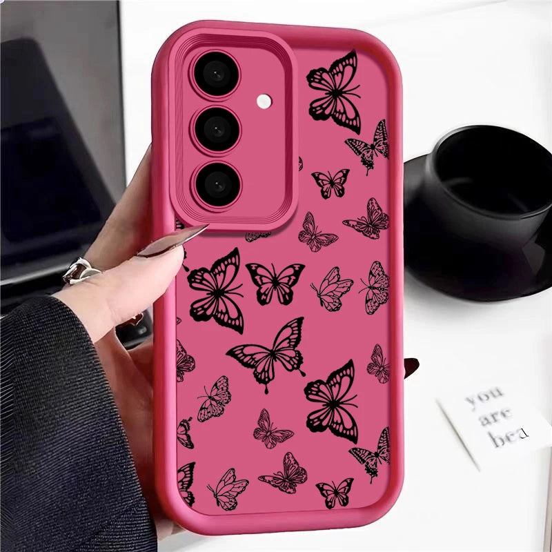 Shockproof Butterfly Case For Samsung Galaxy S23 S24 Ultra A55 A54 5G A56 S25 A53 A52 A14 A34 A15 A35 S20 FE S21 S22 Ultra Capa