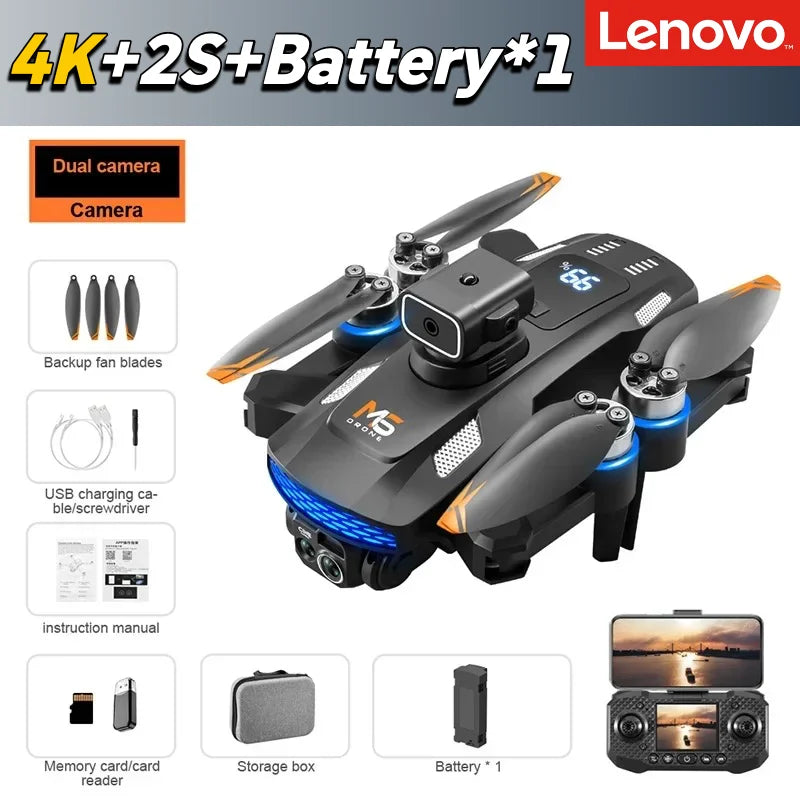 Lenovo Mini RC Drone 8K HD Dual Camera M6 GT8 GT50 GT5  FPV WiFi Quadcopter Obstacle Avoidance Toy Drone