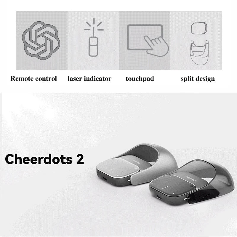 Cheerdots 2 Detachable Air Mouse Wireless Touchpad All-in-one Pocket Recording  Mouse Customized Gaming Mouse