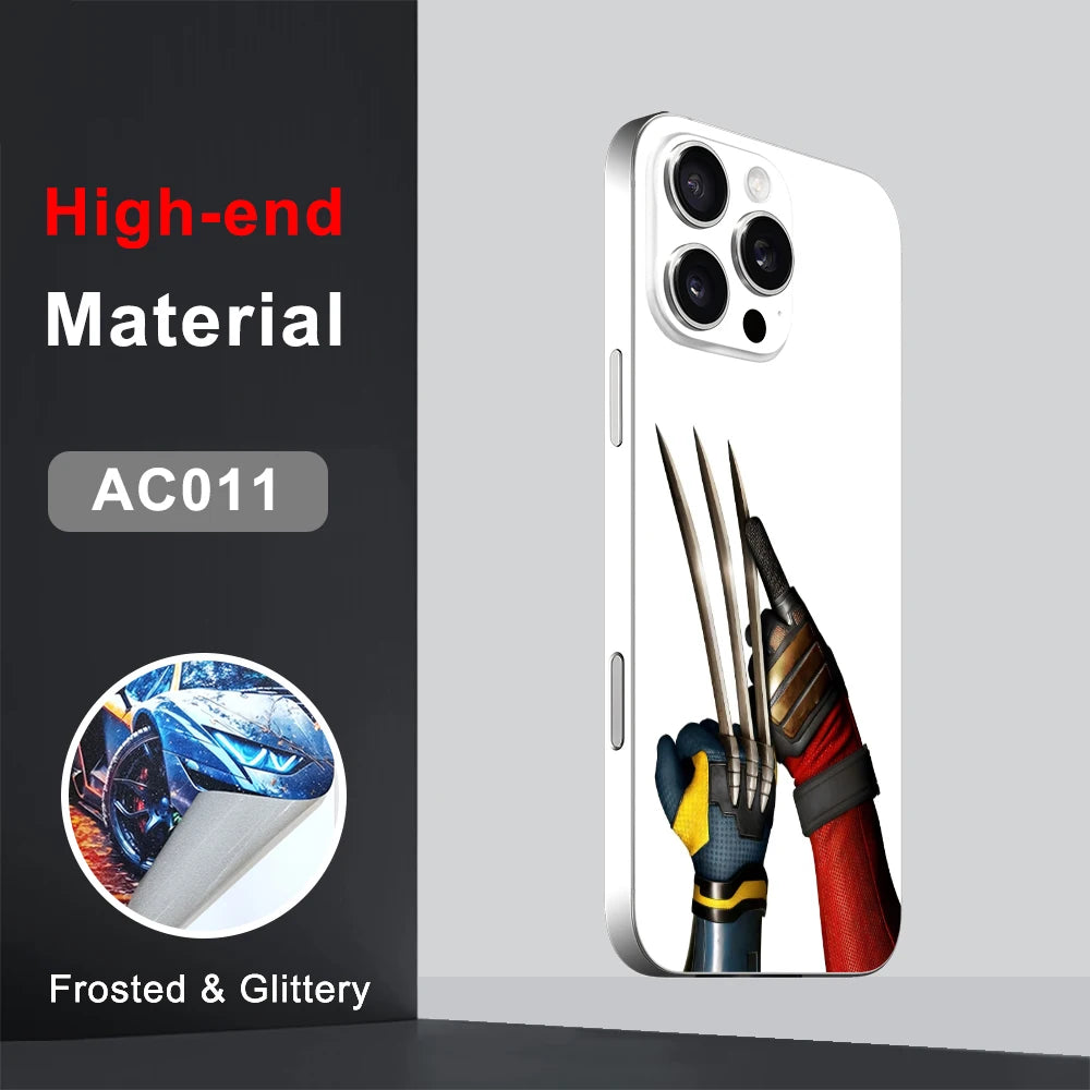 CASEKiTTY Skin Wrap For iPhone 15 Pro Max Sticker 16 14 Plus Back Cover Film 12 13 Mini Protective Decal Side Frame Protector