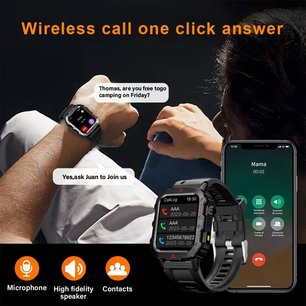 2024 New LED Men's Smartwatch Bluetooth Talking Smartwatch Multi Sport Mode Health Monitoring Smart Watch